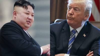 El lider norcoreano Kim Jong-un y el presidente estadounidense Donald Trump.