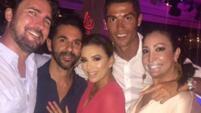 CR7 y Eva Longoria junto a su esposo y varias amistades la pasaron a lo grande.