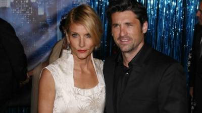 Patrick Dempsey y su esposa.