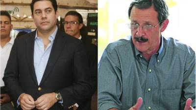 Juan Diego Zelaya, secretario del CCPN y Mauricio Villeda, expresidencial liberal.