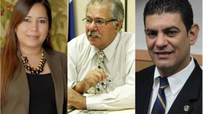 Yadira Rivera, Presidenta Asojmah; Jorge Gutiérrez, Coordinador Defensa Pública y Moisés Canales, Presidente del Colegio de Abogados de Honduras capítulo San Pedro Sula.