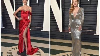 Mucho brillo y escote en la popular fiesta después del Óscar