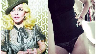 Madonna muestra su entrepierna.
