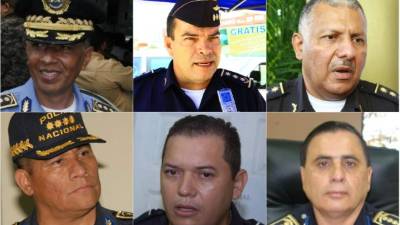 Comsionado Leandro Osorio, Comisionado Quintín Juárez, Comisionado Leopoldo Flores, General Félix Villanueva, Subcomisionado Fredys Lagos y Comisionado Elder Madrid.