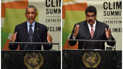 Los presidentes coincidieron en la cumbre sobre el calentamiento global en Nueva York.