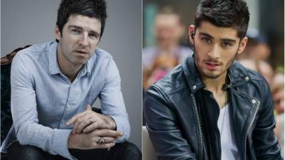 Noel Gallagher (Oasis) y el cantante Zayn Malik.