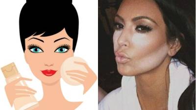 Kim Kardashian es una de las celebridad que sabe utilizar bien las bases antes de maquillarse.