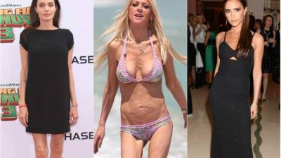 Famosas sufrende de delgadez extrema.