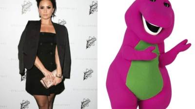 Demi Lovato participó en la serie infantil 'Barney y sus amigos' cuando era una niña.