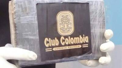 La droga encontrada en un contenedor.