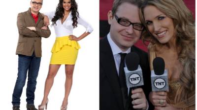 Juan Carlos Arciniegas y Mariela Encarnación de CNN en Español. Axel Kuschevatzky, Liza Echeverría de TNT.