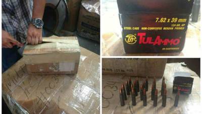 Los proyectiles venían como una encomienda normal desde Houston, Texas.