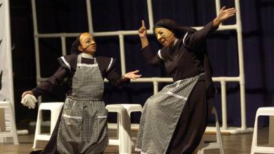 Una de las escenas de “La Casa de Bernarda Alba”, en el Museo de Antropología.