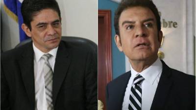 Erick Rodríguez, presidente TSE, y Salvador Nasralla, líder del PAC.