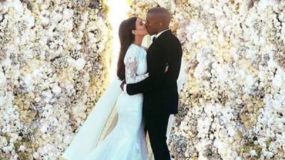 Kim Kardashian y Kanye West se casaron en mayo de 2014 en una lujosa boda en Italia.