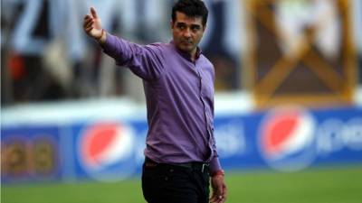 Diego Vázquez en el partido frente al Honduras Progreso.