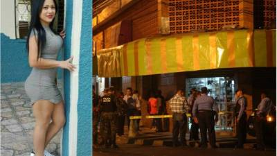 La Policía cuando inspeccionaba la tienda donde mataron a Francis Galdámez.
