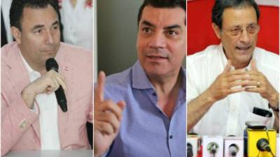 Luis Zelaya, candidato del PL, Elvin Santos y Mauricio Villeda.