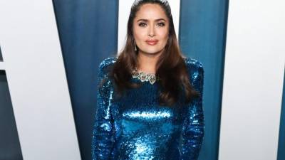 La actriz mexicana Salma Hayek promociona su reciente filme “Eternals”.