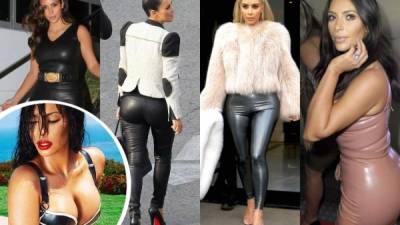 A Kim Kardashian le encanta seducir a sus admiradores por eso hace lo posible por lucir como nadie. Mira estos trajes en que ha recurrido al látex.