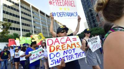 Activistas proinmigrantes y miles de dreamers se lanzaron ayer a las calles para presionar al Gobierno de Donald Trump sobre la continuidad del Daca.