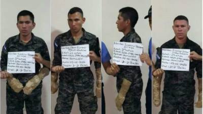 Los cuatro elementos de la Policía Militar capturados por el crimen de la joven Heydi Gabriela López.