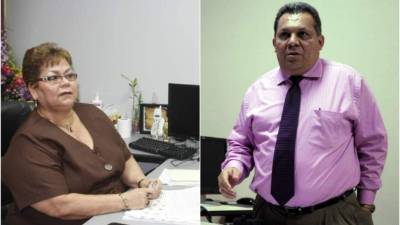 Ada Muñoz, exempleada de la alcaldía de San Pedro Sula y Elvis Guzmán, actual vocero del Ministerio Público.