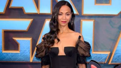 HOLLYWOOD, CA - MAY 03: Honoree Zoe Saldana at the Zoe Saldana Walk Of Fame Star Ceremony on May 3, 2018 in Hollywood, California. Alberto E. Rodriguez/Getty Images for Disney/AFP