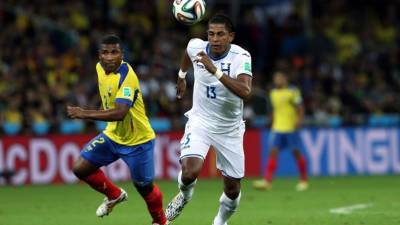 Honduras enfrentó a Ecuador en el Mundial de Brasil 2014.