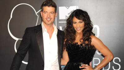 Robin Thicke y su exesposa Paula Patton.