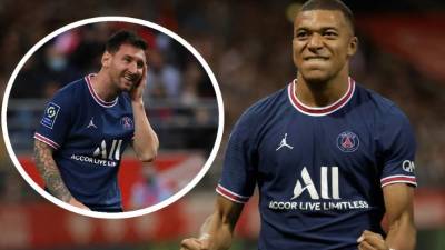 Kylian Mbappé se lució ante los ojos de Messi. Marcó dos goles para el triunfo del PSG ante el Reims en el debut del argentino.