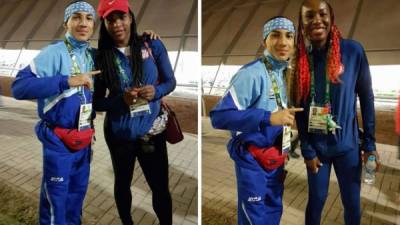 Teofimo López junto a Serena y Venus Williams. Foto Juan Salgado/Enviado Especial