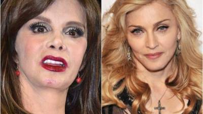 Lucía Méndez (i) aclaró como fue su pelea con Madonna.// Fotos archivos/redes.