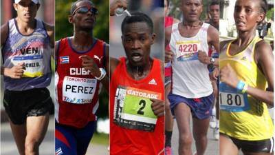 Didimo Sánchez, Richer Pérez, Julius Kipyego, Hailemariam Mola y ShewargeAmare.