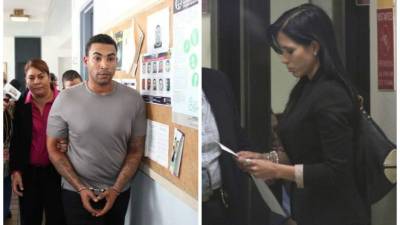 Don Omar y Rebecca López en los tribunales de Puerto Rico.