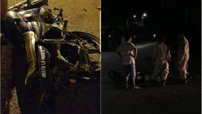 En la CA-13 atropellaron a los novios. Conforme a indagaciones policiales, los dos amigos hacían carreras cuando fueron impactados por una rastra.