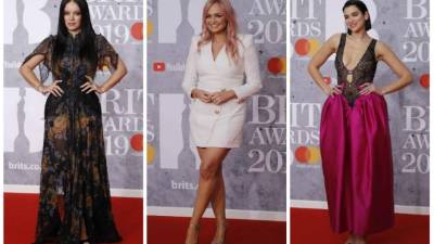 Así lucieron las estrella en la gala de los premios música británica celebrados este miércoles 20 de febrero en la O2 Arena de Londres.