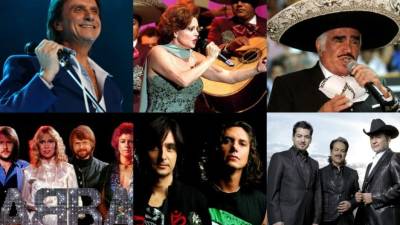 Roberto Carlos, Rocío Durcal, Vicente Fernández, Abba, Jaguares y Los Tigres del Norte.