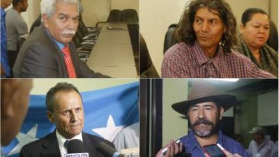 Lempira Viana, Partido Lidehr; José Lagos, Partido MAS; Heriberto Baquedano, Panareh y José Osorto, Partido Orden.