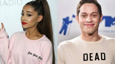 La cantante Ariana Grande y el comediante Pete Davidson hicieron pública su relación a princios de junio. Fotos archivos.