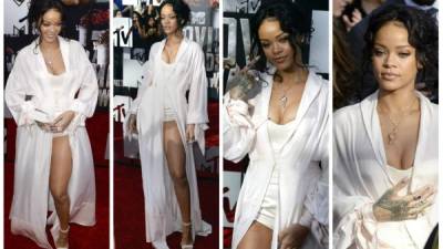 Rihanna llega a los Movie Awards en el Teatro Nokia en Los Angeles, California, EE.UU., 13 de abril de 2014. EFE