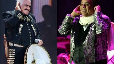 Vicente Fernández y Juan Gabriel, dos grandes de la música mexicana.