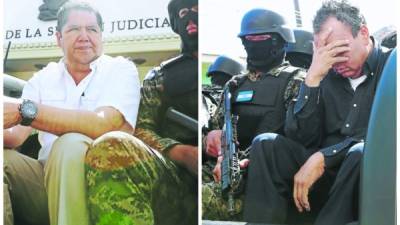 La Policía Militar capturó ayer en la madrugada en Tegucigalpa a Manuel de Jesús Barahona (izquierda) y Carlos Zúniga (derecha).