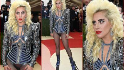 La excéntrica cantante Lady Gaga en la gala MET.