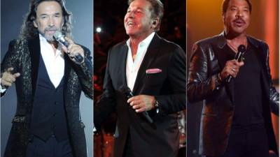 Los románticos artistas Marco Antonio Solís, Ricardo Montaner y el icónico Lionel Richie.