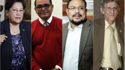 Vilma Cecilia Morales, abogada; Alberto Solórzano, presidente de la Confraternidad Evangélica; Omar Rivera, representante de la sociedad civil; y German Leitzelar, abogado laboralista y exdiputado.