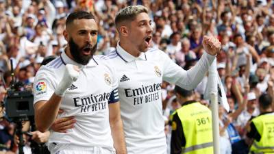 Benzema y Fede Valverde marcaron dos de los tres goles.