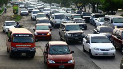 San Pedro Sula ya tiene serios problemas de congestionamiento.