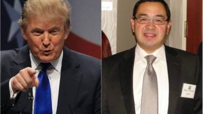 El magnate Donald Trump y el abogado hondureño Miguel Estrada.