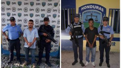 Fotos de la presentación de los detenidos.